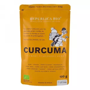 Republica bio Curcuma (turmeric), pulbere ecologica pura, 100 g