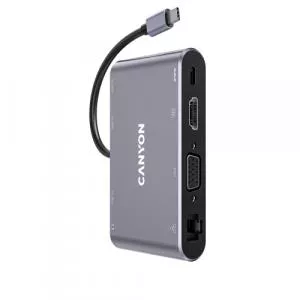 Canyon 8 port USB-C Hub DS-14 Dark Gray (CNS-TDS14)