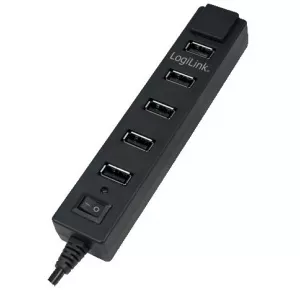 LogiLink USB 2.0 Hub, 7-Port with On/Off Switch  UA0124