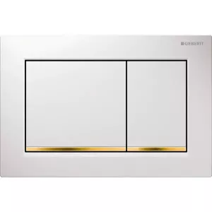 Geberit Clapeta de actionare Omega 30 alb auriu