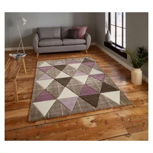 Think Rugs Brooklyn Beige Purple 120x170 cm