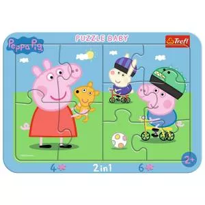 Trefl Puzzle 10 piese in rama, Peppa fericit, Peppa Pig 80021