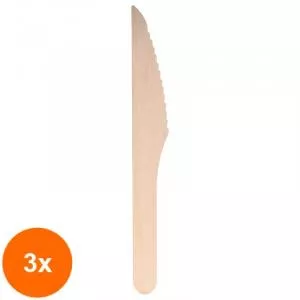 Biodeck Set 3 x Cutite Lemn Biodegradabile, Compostabile, 16 cm 100 buc