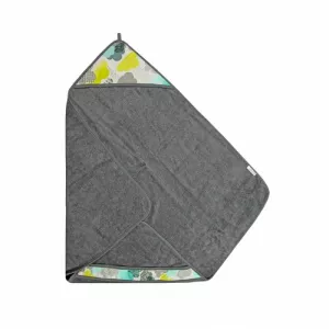 Qmini Prosop din bambus cu gluga , 85x85 cm, Clouds Grey