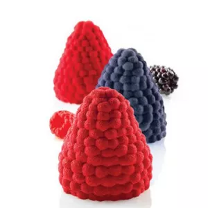 Silikomart Mura/Zmeura 3D, Ø6.5xH6.7cm - Forma Silicon Monoportii, 5 cavitati