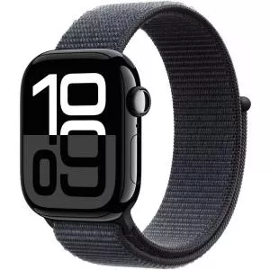 Apple Watch Series 10 GPS + Cellular 42mm Aluminium Jet Black with Ink Sport Loop