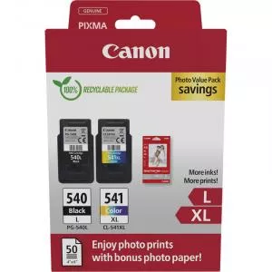 Canon PG-540L + CL-541XL + GP-501 Value Pack