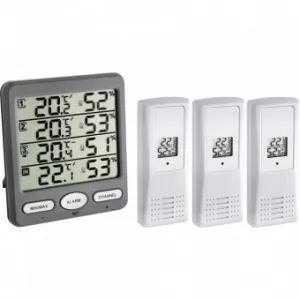 TFA-Dostmann Termo Higrometru cu 3 senzori wireless de exterior