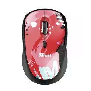 Trust Yvi Wireless Mouse - red brush  24440