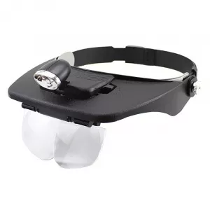 Konig Lanterna frontala cu lupa, 2 X LED
