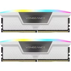 Corsair VENGEANCE® RGB 64GB (2x32GB) DDR5 DRAM 6400MT/s CL32 Memory Kit — White