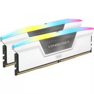 Corsair VENGEANCE® RGB 64GB (2x32GB) DDR5 DRAM 5600MT/s CL40 Memory Kit — White