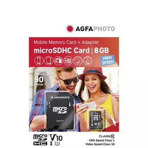 Agfa 8GB MicroSDHC Clasa 10 + Adaptor SD 10579