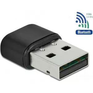 Delock Adaptor 2 in 1 Bluetooth 4.2 + adaptor USB Dual band WLAN ac/a/b/g/n 433 Mbps 61000