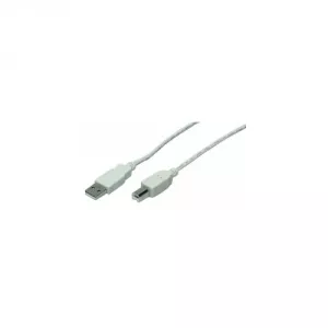 LogiLink USB Cable USB 2.0 a to b 2x male grey 2m CU0007
