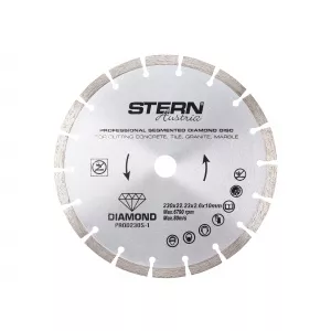 Stern PROD230S-1 Disc diamantat segmentat profesional 230 mm taiere beton