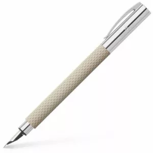 Faber-Castell Stilou Ambition OpArt White Sand, penita M FC149620