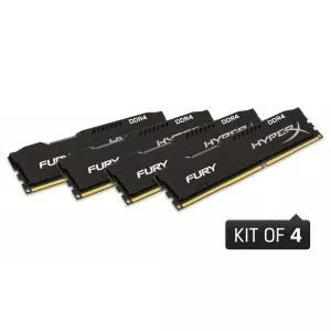 Kingston HyperX FURY Black   64 GB  DIMM DDR4  2400MHz - Kit of 4 HX424C15FBK4/64