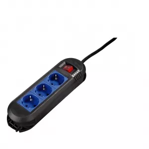HAMA Multipriza, protectie copii, 1.5m, Negru-Albastru 47884
