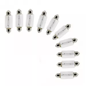 Carguard Bec auto pentru numar inmatriculare, 10 W, 12 V, filament C10W, sticla quartz, Alb BAA040