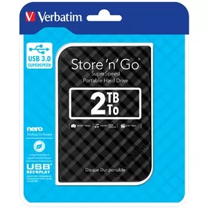 Verbatim Store 'n' Go USB 3.0 Hard Drive 2TB Black 53195