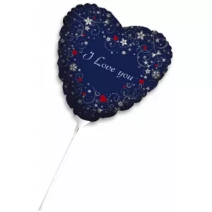 Big Party Balon Mylar Inima Albastra 25 cm Love Message BP61261