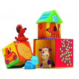 Djeco Cuburi de construit cu animale Cubanimo