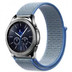 MyBandz Velcro flexibil stofă curea de ceas 22mm albastru