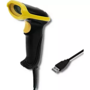 Qoltec Laser scanner 1D | 2D | USB | Black 50867