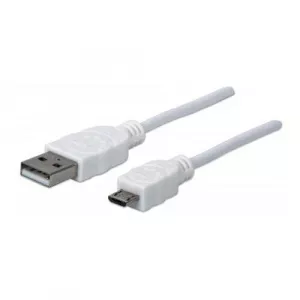 Manhattan Hi-Speed, USB 2.0 male - micro USB-B male, 1.8m, White