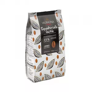 Valrhona Ciocolata Couverture cu Lapte, Equatoriale Lactée, callets, 35% Cacao din Madagascar, 3 Kg -
