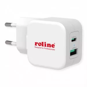 RoLine Incarcator priza 1 x USB-A QC3.0 + 1 USB-C PD 20W 19.11.1052