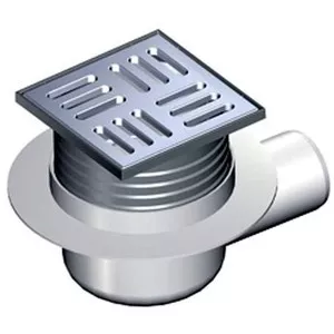 Alca Plast Sifon de scurgere pentru pardoseala cu inaltator 105x105/50mm
