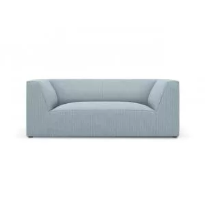 Micadoni Canapea 2 locuri, Ruby, BL, 174x93x69 cm, velur, albastru deschis