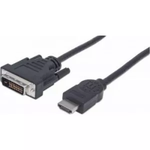 Manhattan HDMI Male to DVI-D 24+1 Male, Dual Link, Black, 1.8 m 372503