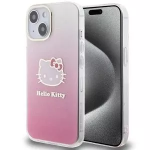 Hello Kitty IML Gradient Electrop Kitty Head case for iPhone 15 - pink 3666339185428
