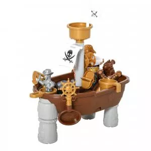 HomCom Nava de Pirati Jucarie pentru Copii cu 26 Accesorii de Plaja 343-038