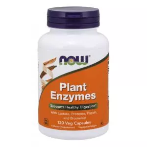 NOW Plant Enzymes, enzime vegetale, 120 capsule de plante
