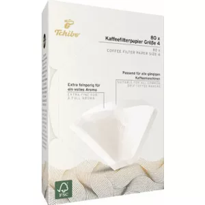 Tchibo Filtre albe hartie pentru cafetiera marimea 4 80 buc FSC Mix