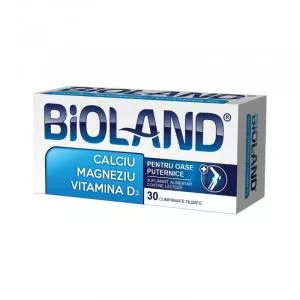Biofarm Bioland Calciu Magneziu cu vitamina D3, 30 cpr