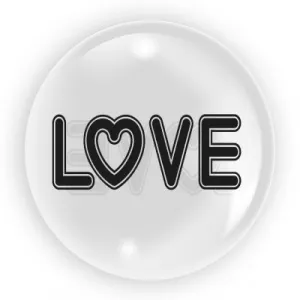 Tuban Balon transparent Love, 45 cm RB30148
