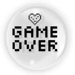 Tuban Balon transparent Game Over, 45 cm RB30149