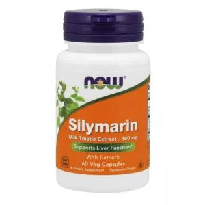 NOW Silymarin with Turmeric (extract din ciulin de lapte cu turmeric), 150 mg, 60 capsule vegetale