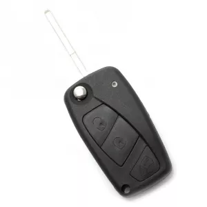 Carguard Fiat - Carcasa cheie tip briceag, 3 butoane, negru