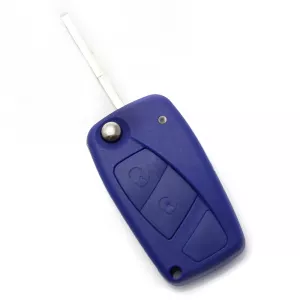 Carguard Fiat - Carcasa cheie tip briceag, 2 butoane, albastru