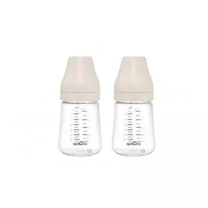 Spectra Set 2 biberoane PA anticolici premium cu tetina S, crem (160 ml)