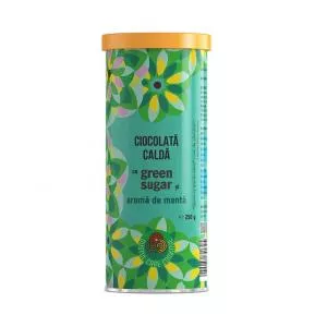 Laboratoarele Remedia Ciocolata calda cu green sugar si aroma de menta, 250g