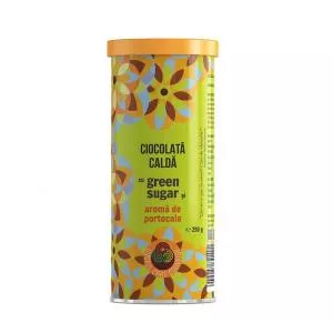 Laboratoarele Remedia Ciocolata calda cu green sugar si aroma de portocale, 250g