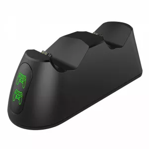 DOBE Incarcator dual charging dock cu indicator LED display pentru Playstation PS4 / Slim / Pro, negru