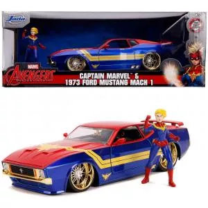 Jada Toys MASINUTA METALICA CAPTAIN MARVEL 1973 FORD MUSTANG MACH 1 1:24